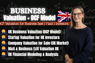 do business valuation, startup or company valuation with dcf model