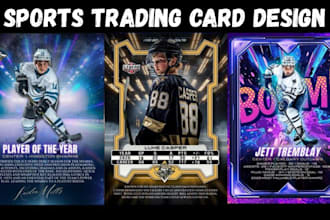 design custom sports card template, scorecard, and player profile, sports tcg