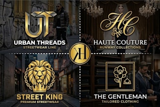 design luxury fashion, clothing and streetwear line logo for you