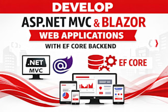 develop asp net mvc and blazor web applications with ef core backend