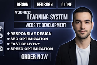 build lms website elearning website wordpress lms educational website