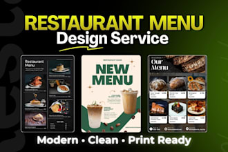 design modern restaurant menu, food menu or cafe menu