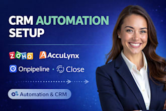 setup zoho acculynx onpipeline close crm automation