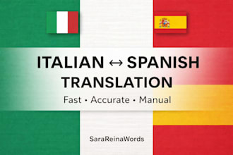 manually translate italian to spanish and spanish to italian