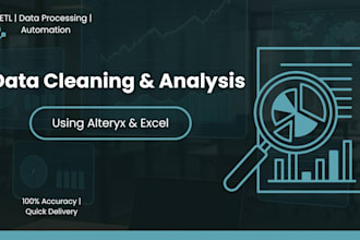 do data cleaning  and workflow automation using alteryx