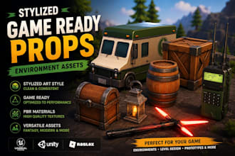 create stylized game ready props