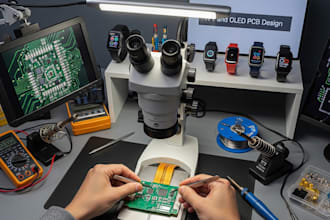 develop tft and oled pcb designs for wearable devices