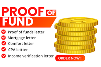 do verified and notarized proof of funds, bank style letter for business funding