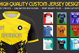 do custom jersey design, sublimation and esports jersey design