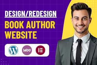 design book author website, ebook website and author landing page