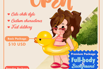 draw cute custom chibi illustrations