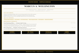 write a luxury executive resume for leaders