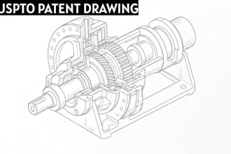 create uspto patent drawing, utility or design patent and technical drawing