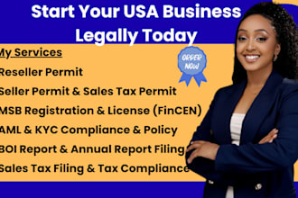 seller permit resale certificate sales tax permit, ein llc and msb fincen