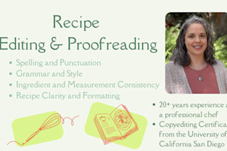 edit and proofread your recipes