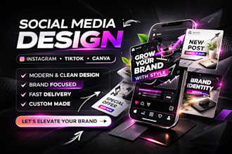design social media posts for instagram tiktok and canva