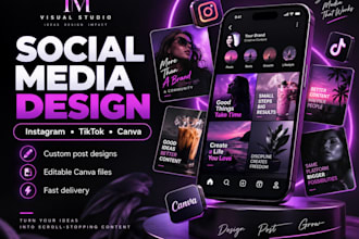 design engaging instagram and tiktok posts in canva