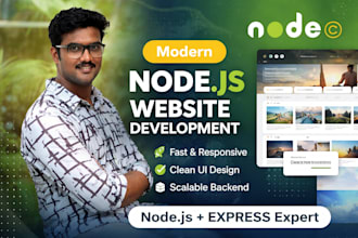 build a modern responsive nodejs website using express