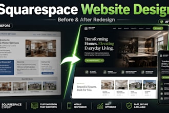 update squarespace website design, redesign squarespace website developments