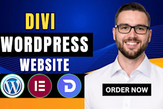 create wordpress website divi, clone design, optimize speed up elementor