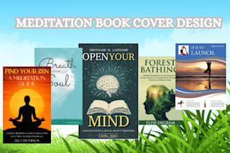 create meditation journal ebook book cover wellness design mindfulness book