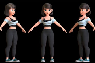 create 3d character modeling, stylized 3d character design