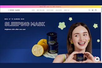 design skin care website beauty website cosmetic shopify skin care shopify store