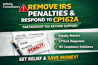 help remove irs penalties and respond to cp162a for partnership tax returns