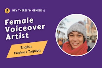 record tagalog female voiceover for you