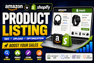 do amazon shopify product listing upload and SEO