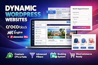 build dynamic wordpress website with crocoblock jetengine elementor woocommerce