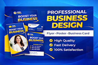 design professional business flyers, posters, and business cards