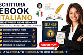 italian ebook ghostwriter self help ebook writer scrittura kindle ebook lead