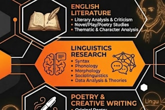 provide in depth literary analysis and linguistics research