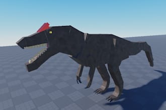 create roblox dinosaur model low poly allosaurus