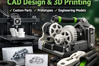 design functional cad parts and fdm 3d print prototypes