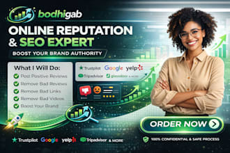 deliver complete ORM service to manage and protect your brand image, SEO and PR