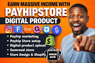 setup payhip, stan store payhip website, gumroad stan store marketing shopify