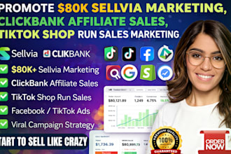 promote 80k sellvia marketing, clickbank affilliate sales, tiktok shop marketing