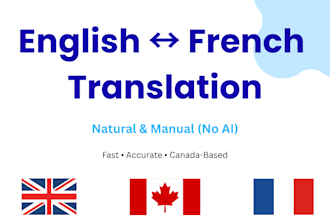 english to french or french to english manually