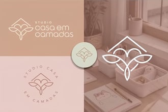 design timeless luxury fancy candle, cosmetics and fashion logo