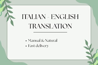 translation italian to english and english to italan