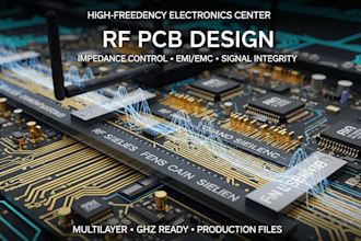 rf high frequency pcb with bio impedance control, emi emc and signal integrity