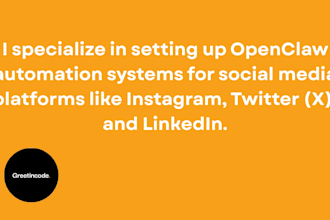 setup open claw social media automation instagram twitter linkedln