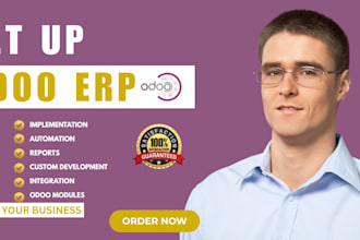 setup odoo, implements, install and customize odoo erp for your business