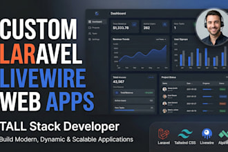 build laravel CRM, management system, admin panel