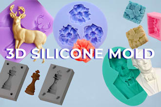 design 3d silicone mold plastic mold cad model stl file injection mold design