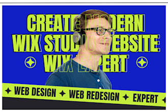 create modern wix studio website design, wix studio redesign, wix expert