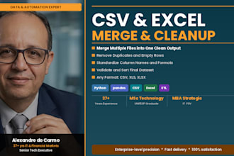 merge, deduplicate and consolidate your CSV or excel files