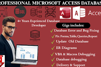 design and fix microsoft access database for your business